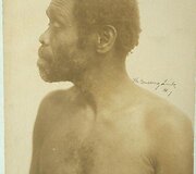 Pasaulinės mugės Sent Lujise 1904 m. eksponatas. Nuotrauka buvo pavadinta &bdquo;Trūkstama grandis&ldquo;