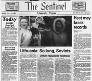 JAV laikra&scaron;čio &bdquo;The Sentinel&ldquo; vir&scaron;elis