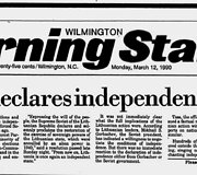 JAV laikra&scaron;čio &bdquo;USA Wilmington Morning Star&ldquo; vir&scaron;elis