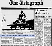 JAV laikra&scaron;čio &bdquo;The Telegraph&ldquo; vir&scaron;elis
