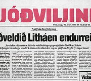 Islandijos laikra&scaron;čio &bdquo;&THORN;j&oacute;&eth;viljinn&ldquo; vir&scaron;elis