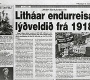 Islandijos laikra&scaron;čio &bdquo;Timinn&ldquo; straipsnis