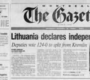 Kanados laikra&scaron;čio &bdquo;The Gazette&ldquo; vir&scaron;elis