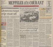 Nyderlandų laikra&scaron;čio &bdquo;Meppeler Courant&ldquo; vir&scaron;elis