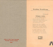 Vaikų teatro Panevėžyje atidarymo programa 1931 m.