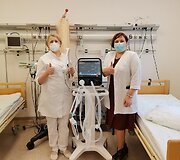 Raseinių ligoninės medikai prie DPV aparato