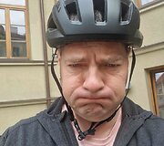 Andrius Mazuronis su dviratininko &scaron;almu