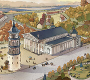 Vilniaus katedra XIX a.