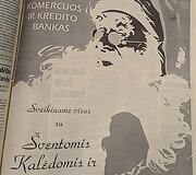 Kalėdinis sveikinimas 1994 m. laikra&scaron;tyje