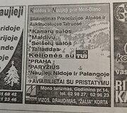 Skelbimas laikra&scaron;tyje