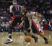 Kyleas Lowry ir Jeremy Linas
