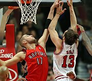 Joakimas Noah ir  Jonas Valančiūnas