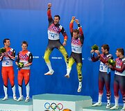 Dviviečių rogučių čempionais tapo vokiečiai Tobias Wedlas ir Tobias Arltas