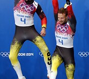 Dviviečių rogučių čempionais tapo vokiečiai Tobias Wedlas ir Tobias Arltas