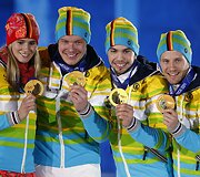 Vokietija i&scaron;kovojo auksą komandinėse rogučių sporto varžybose