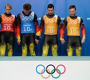 Vokietija i&scaron;kovojo auksą komandinėse rogučių sporto varžybose