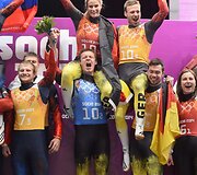 Vokietija i&scaron;kovojo auksą komandinėse rogučių sporto varžybose