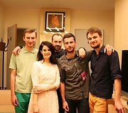 Markas Palubenka (kairėje) su Lana Del Rey ir kolegomis