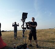 Vaizdo klipo filmavimo akimirka