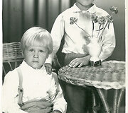 Liutauras Salasevičius su seserimi