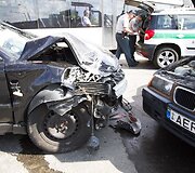 BMW ir VW susidūrimas Laisvės prospekte