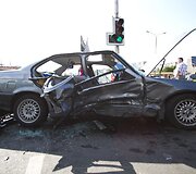 BMW ir VW susidūrimas Laisvės prospekte