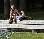 Sekmadienio vakaras Vingio parke