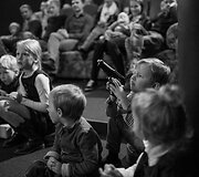 Vilniaus tarptautinio trumpųjų filmų festivalio specialiosios programos &bdquo;Filmukai vaikams&ldquo; i&scaron;ankstinis kino seansas. Vilijos Buivydės nuotr.