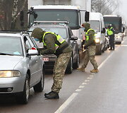 Kontrolės postas Panevėžyje