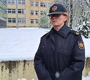 Panevėžio prie&scaron;gaisrinės gelbėjimo valdybos atstovė Vilma Vaiginytė