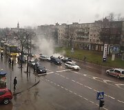 Panevėžio centre degė &bdquo;Audi&ldquo;