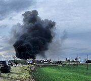 Sunkvežimio gaisras Kėdainių rajone