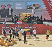 Igno Daunoravičiaus Dakaro ralio fini&scaron;o podiumo akimirkos