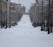 &Scaron;iauliai vaduojasi i&scaron; sniego gniaužtų
