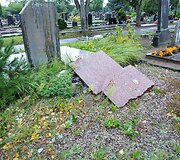 Audros padariniai Panevėžio kapinėse