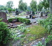 Audros padariniai Panevėžio kapinėse