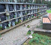 Audros padariniai Panevėžio kapinėse
