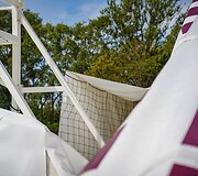 Audros apgadintas Panevėžio futbolo maniežas