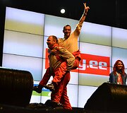 Apdovanojimų ceremonijos akimirka