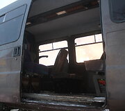 Apgadintas mikroautobusas