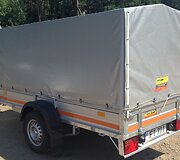 Pavogtas traktoriukas-žoliapjovė ir priekaba