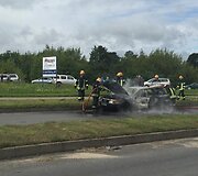 Sudegęs &bdquo;Audi&ldquo; automobilis