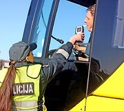 Vairuotojų blaivumo patikrinimas Panevėžyje