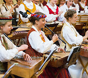Po &Scaron;v. Jonų bažnyčios skliautais skambėjo kanklių muzika
