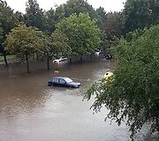 &Scaron;iauliai skęsta po gausaus lietaus