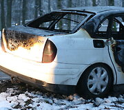Žagarėje visi&scaron;kai sudegė  į medį atsitrenkęs &bdquo;Citroen C5&ldquo; &ndash; vairuotojas spruko