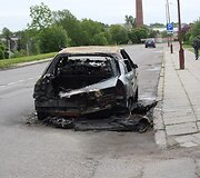 Sudegęs &bdquo;citroenas&ldquo; &Scaron;iauliuose