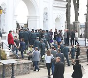 Tel&scaron;iai palydi žuvusį pareigūną Liudą &Scaron;imkų į paskutinę kelionę
