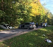 Kelyje į Dedeli&scaron;kes po &bdquo;Peugeot&ldquo; ir &bdquo;Toyota&ldquo; kaktomu&scaron;os sužalota keleivė