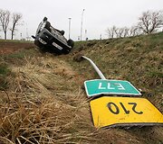Prie Joni&scaron;kio nuo kelio nulėkė ir vertėsi dviratininko &bdquo;pabaidytas&ldquo; automobilis
